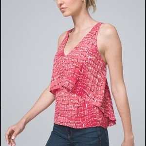 WHBM Croc tiered shell tank top